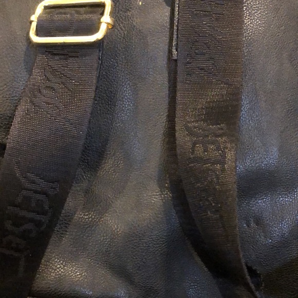 BETSEY JOHNSON Quilted Black Heart Backpack Floral Lining & NEW Pom Pom Heart - Picture 12 of 15